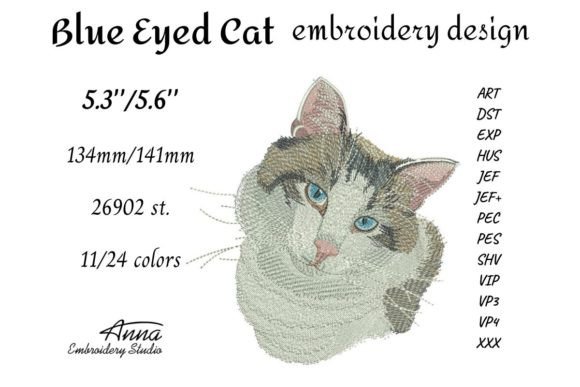 Blue Eyed Cat Embroidery Review for Boutique Sweatshirts