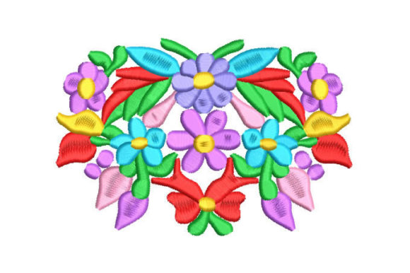 Colorful Flowers and Leaves Embroidery Review