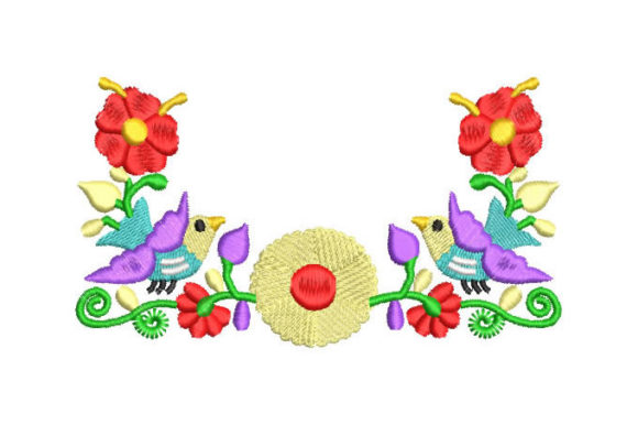 Colorful Flowers with Doves Embroidery Review