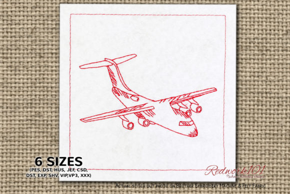 Electric Powered Airplane Embroidery Review