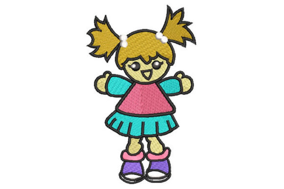 Girl Doll: A Seasonal Embroidery Gem