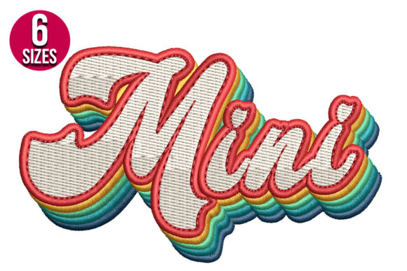 Mini: A Vibrant Embroidery Design for Personalized Gifts