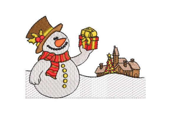Snowman with Gift: A Designer's Real-World Embroidery Review