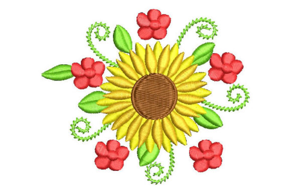 Sunflower and Green Leaves Embroidery Review