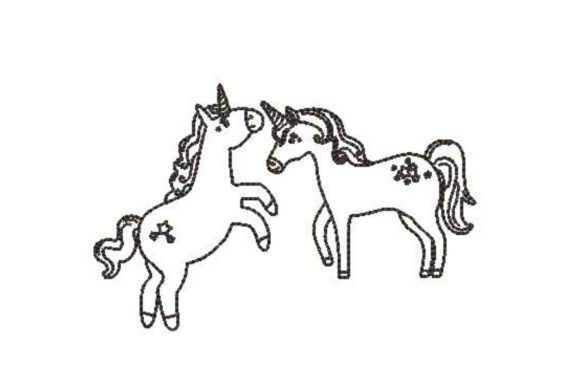 Unicorn Line Drawing Embroidery Review