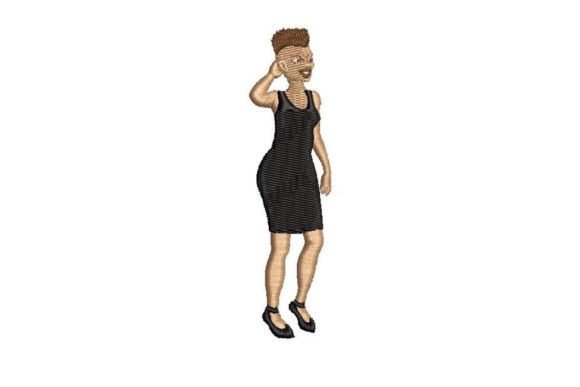 Woman with High Top Fade Embroidery Review